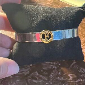 Rustic cuff Elegant Gold and Silver Bracelet